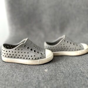 Gray Perforated Slip-On ‘Native’ Brand Toddler Shoes